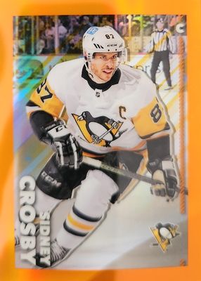 2022 Topps Chrome NHL Sticker Collection #380 Orange Refractor /25