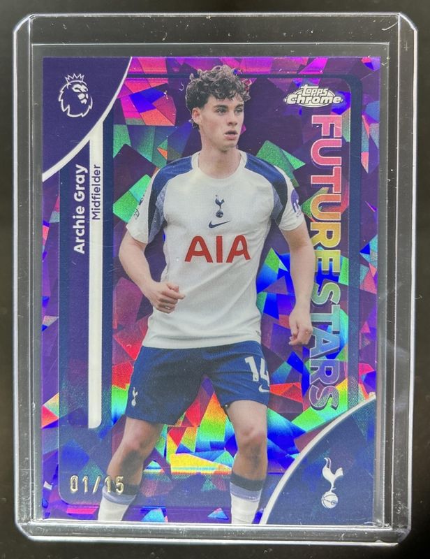 Archie Gray 2026 Topps Chrome Premier League Sapphire Edition #179 ...