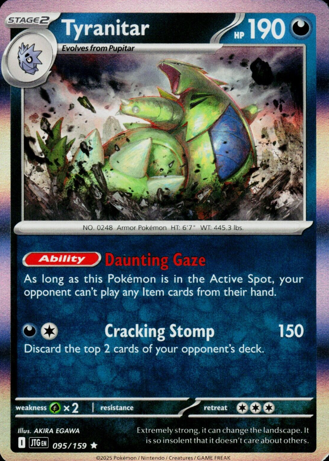 tyranitar rare pokemon card Tyranitar 2025 Scarlet & Violet: Journey Together #095/159 Reverse Holo  Price Guide