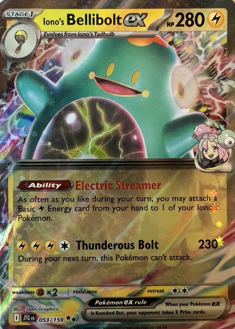 2025 ポケモン SV9 IONOS BELLIBOLT ex Pokemon Card Iono Bellibolt ex 125/100 SAR SV9 Japanese DHL