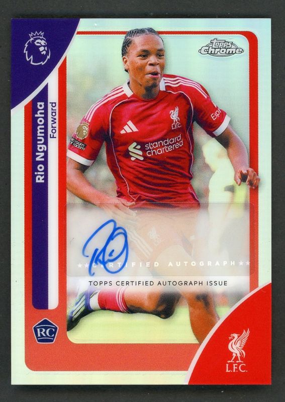 Rio Ngumoha 2026 Topps Chrome Premier League #CA-RN Chrome Autographs ...