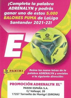 2021 Panini Adrenalyn XL LaLiga Santander Giveaway Letters