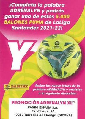 2021 Panini Adrenalyn XL LaLiga Santander Giveaway Letters