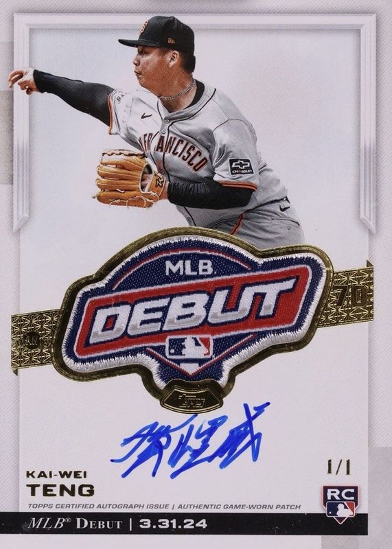 2024 Topps Chrome Update #RDPA-KT Rookie Debut Patch Autographs /1