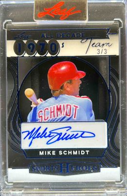 2025 Leaf Metal Sports Heroes #D70A-MS1 All Decades Team: 1970s Acetate Auto PETG Dark Blue /1