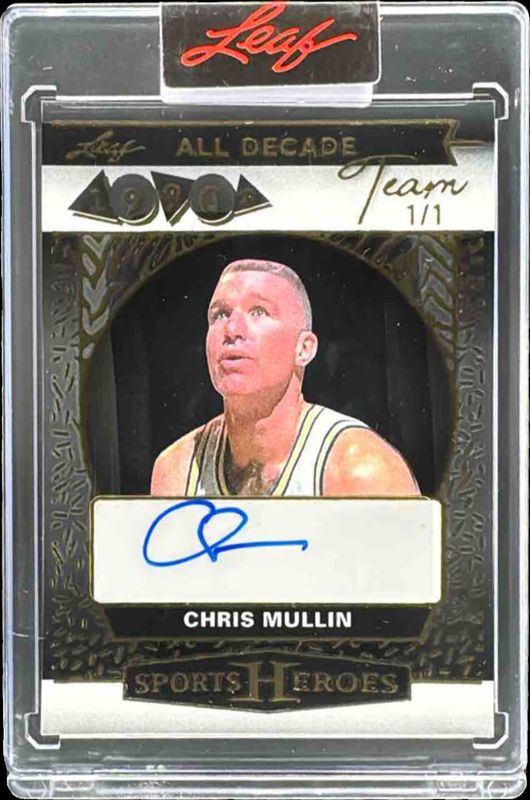2025 Leaf Metal Sports Heroes #D90A-CM1 All Decades Team: 1990s Acetate Auto PETG Gold /1