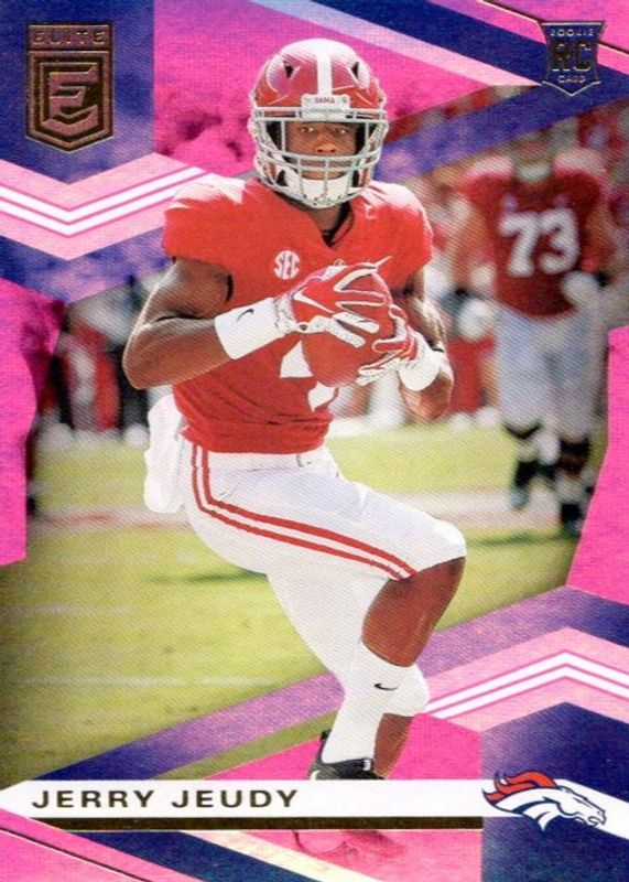 Jerry Jeudy 2020 Elite #103 Pink Rookie RAW