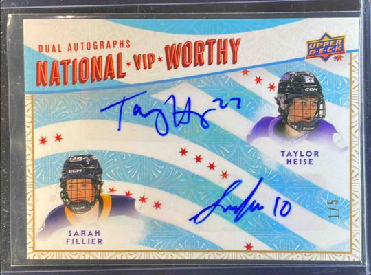 2025 Upper Deck NSCC Wrapper Redemption #VIPA-THSF National Worthy Dual VIP Autographs /5