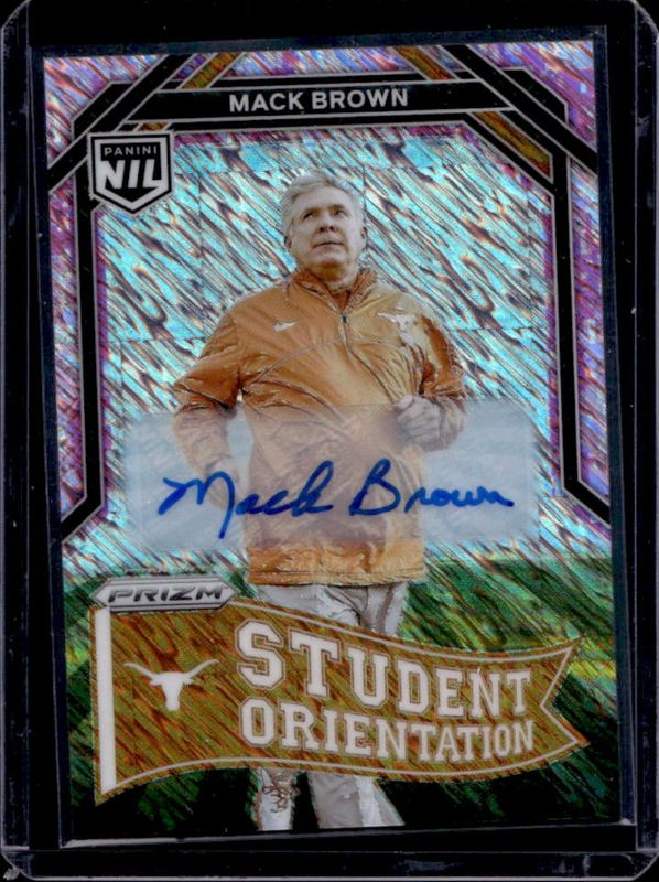 2025 Panini NIL University of Texas #SO-10 Student Orientation - Pink Camo Auto