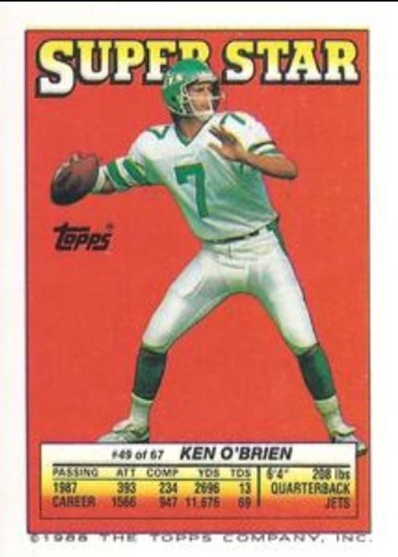 1988 Topps Stickers #49 Super Star Backs