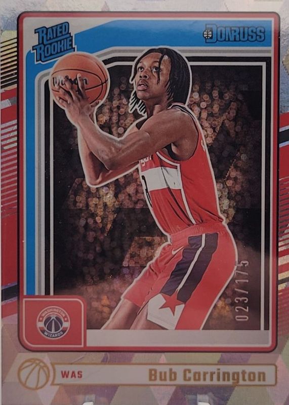 Bub Carrington 2024 Donruss #220 Cubic /175 Rookie RAW