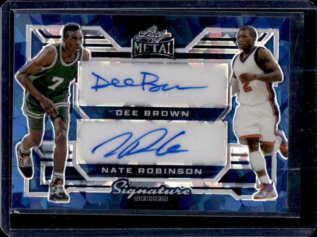 2024 Leaf Metal Signature Series #DS-11 Dual Signatures Crystal Dark - Blue /1