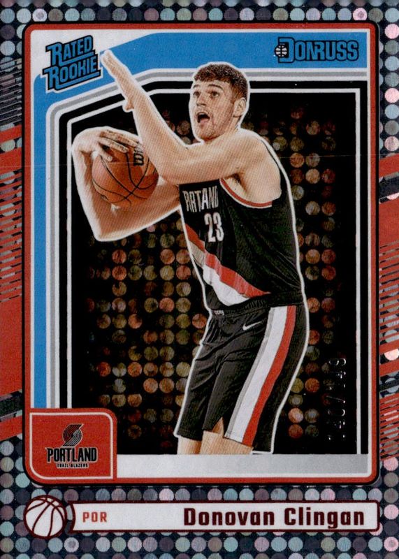 Donovan Clingan 2024 Donruss #223 Red Disco /149 Rookie RAW