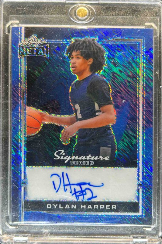2024 Leaf Metal Signature Series #B-DH1 Bordered Shimmer Dark Blue Autographs /1