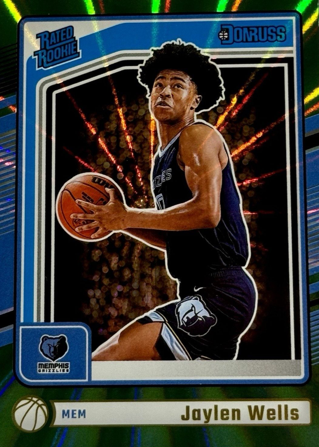 Jaylen Wells 2024 Donruss #245 Holo Green Laser Price Guide