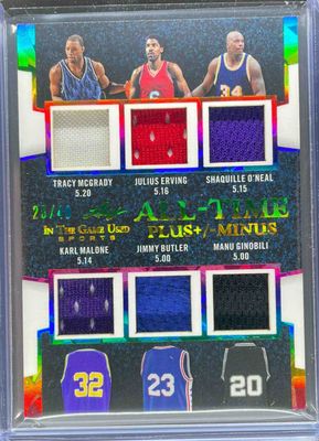 2024 Leaf In The Game Used Sports #ATB-6 All Time Box Plus Minus - Rainbow HoloFoil /40