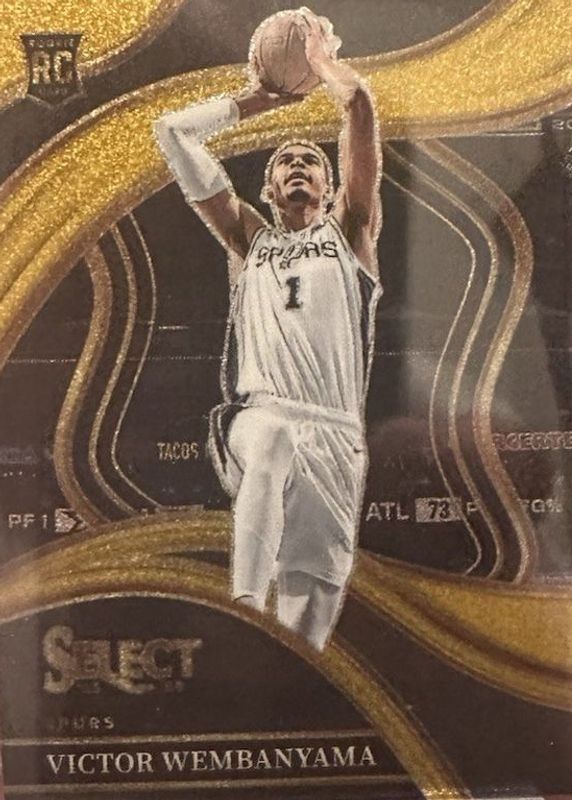 Victor Wembanyama 2023 Select #288 Courtside Gold Glitter /(SSP) Rookie RAW