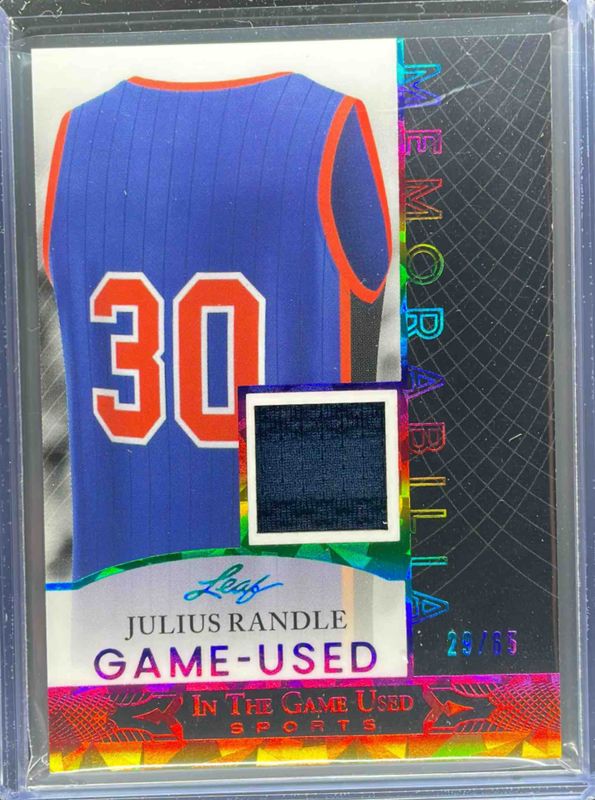 2024 Leaf In The Game Used Sports #GUM-32 Game Used Memorabilia - Rainbow HoloFoil /60