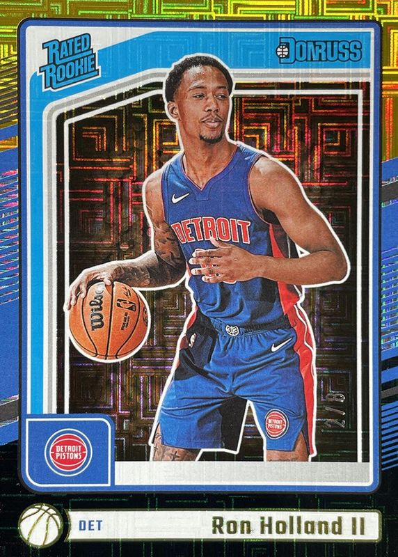 Ron Holland II 2024 Donruss #236 Choice Black Gold /8 Rookie RAW