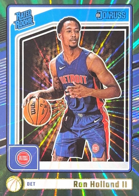 Ron Holland II 2024 Donruss #236 Holo Green Laser Rookie RAW