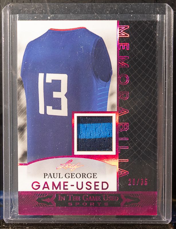 2024 Leaf In The Game Used Sports #GUM-43 Game Used Memorabilia - Pink Holo /30