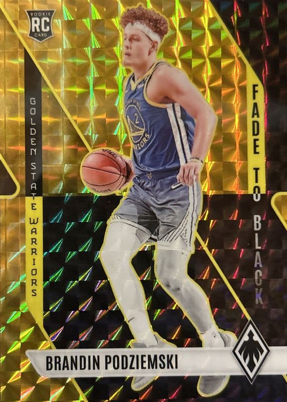 Brandin Podziemski 2023 Phoenix #7 Fade to Black - Gold /10 Rookie RAW