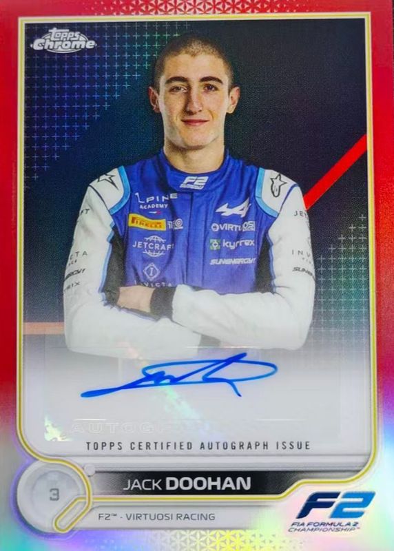 2022 Topps Chrome Formula 1 #CAC-JD2 Autographs - Red Refractor /5
