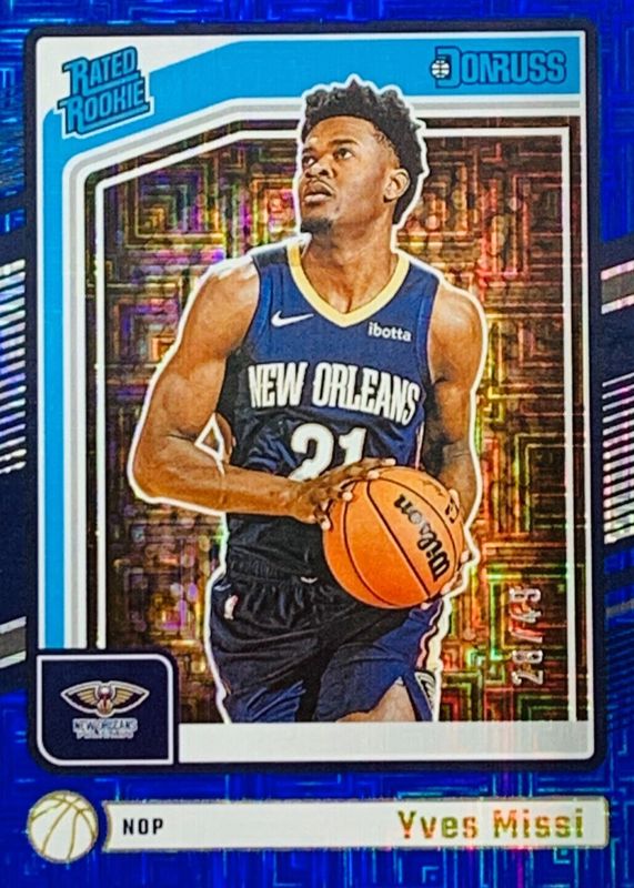 Yves Missi 2024 Donruss #217 Choice Blue /49 Rookie RAW