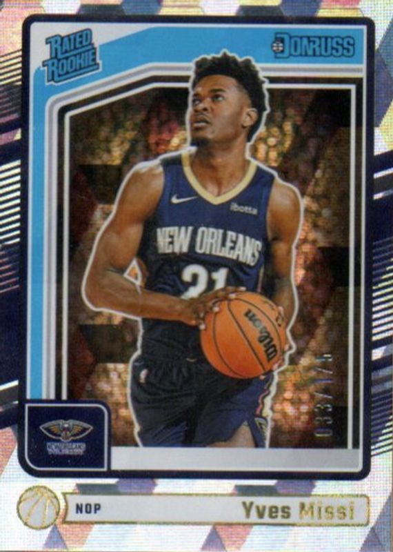 Yves Missi 2024 Donruss #217 Cubic /175 Rookie RAW