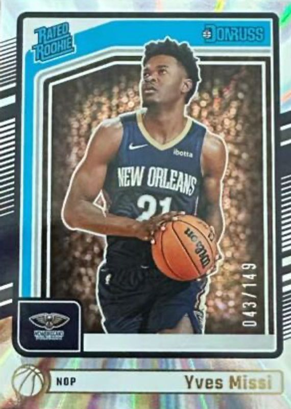 Yves Missi 2024 Donruss #217 Holo Laser /149 Rookie RAW