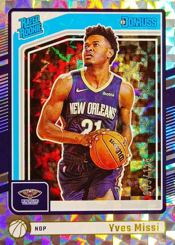 Yves Missi 2024 Donruss #217 Hyper /125 Rookie RAW