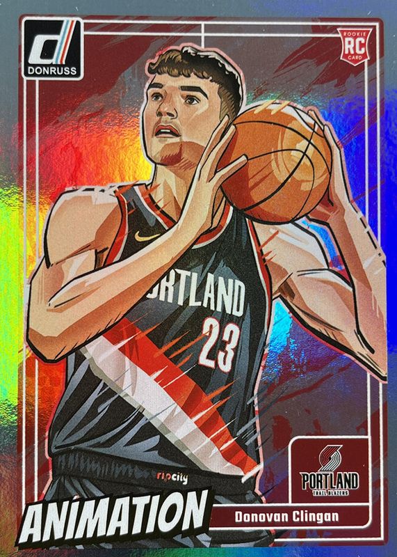 Donovan Clingan 2024 Donruss #11 Animation /(SSP) Rookie RAW