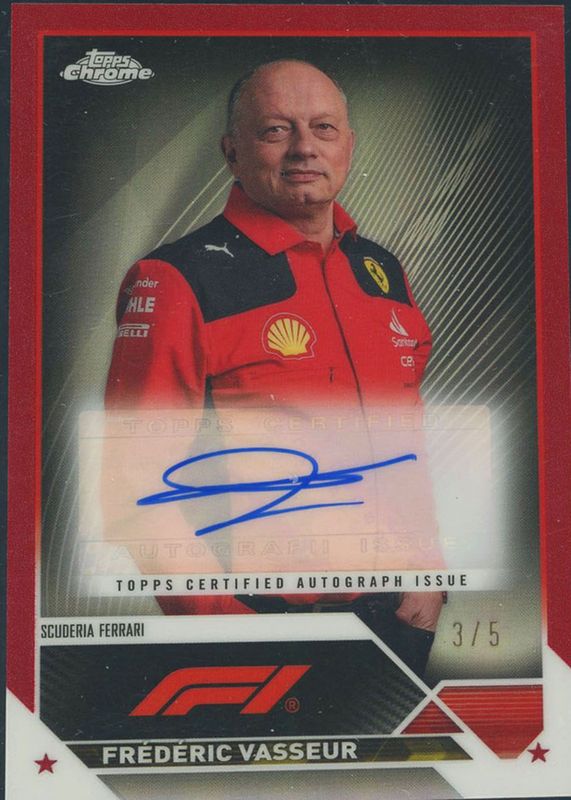 2023 Topps Chrome Formula 1 #CAC-FVI Autographs - Red Refractor /5