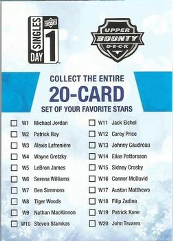 2019 Upper Deck Singles Day Winter Base