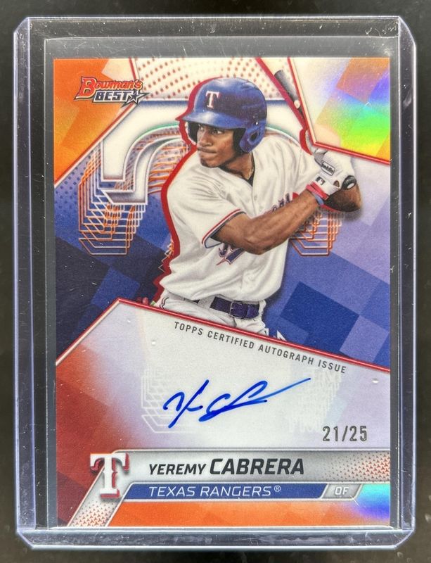 2025 Bowman's Best #B25-YCA Best of 2025 Autographs - Orange Refractor /25