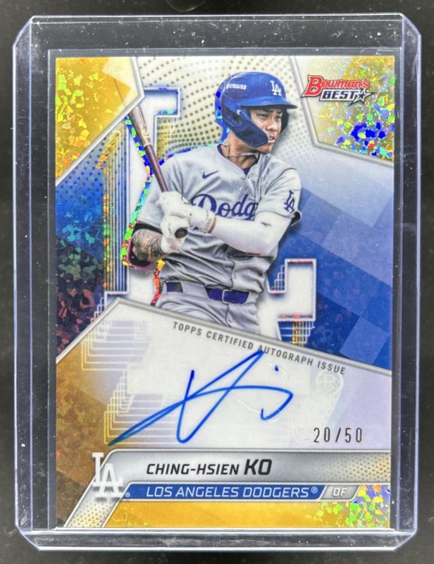 2025 Bowman's Best #B25-CKO Best of 2025 Autographs - Gold Mini-Diamond Refractor /50