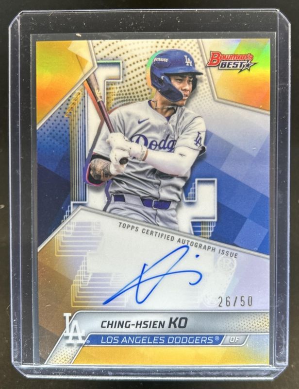 2025 Bowman's Best #B25-CKO Best of 2025 Autographs - Gold Refractor /50