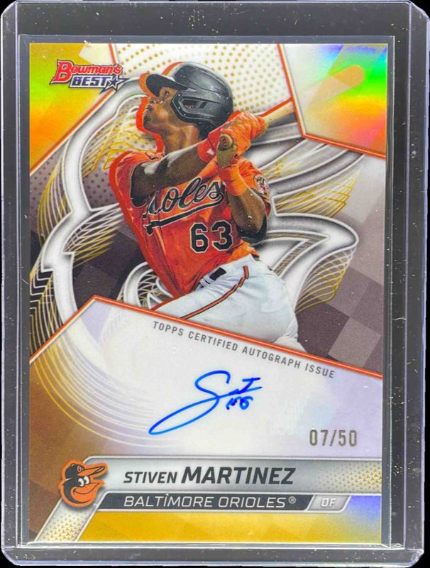 2025 Bowman's Best #B25-SMA Best of 2025 Autographs - Gold Refractor /50