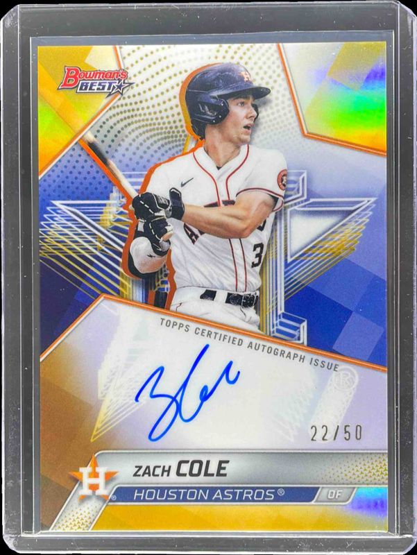 2025 Bowman's Best #B25-ZC Best of 2025 Autographs - Gold Refractor /50