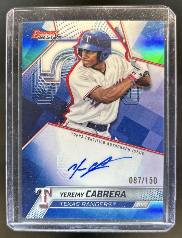2025 Bowman's Best #B25-YCA Best of 2025 Autographs - Blue Refractor /150