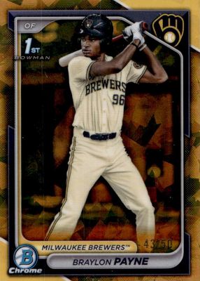 Braylon Payne 2024 Bowman Draft #CPA-BP Chrome DP Auto - HTA