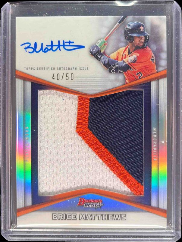 2025 Bowman's Best #PPA-BMA Prospect Patch Autographs /50