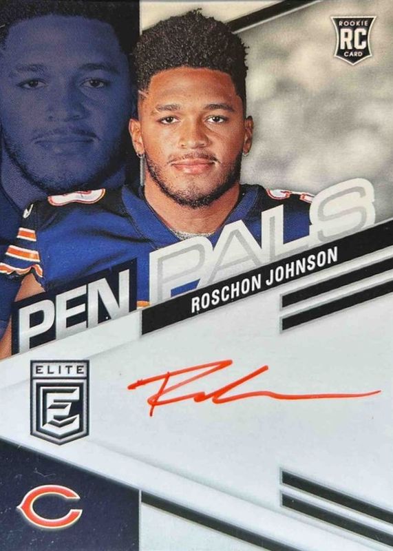 Roschon Johnson 2023 Elite #PPRJO Pen Pals - Red Ink Rookie RAW