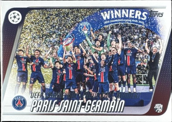 2025 Topps UEFA Club Competitions #166 2024-25 Title Winners