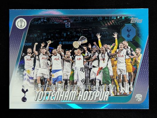 2025 Topps UEFA Club Competitions #89 2024-25 Title Winners - Aqua Foil