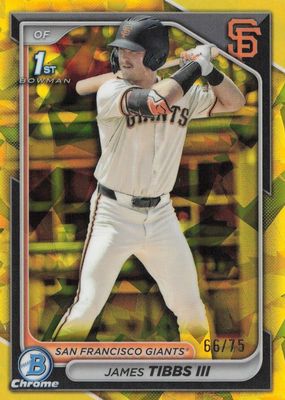 2024 Bowman Draft Sapphire Edition #BDC-40 Chrome - Yellow /75 (1st)