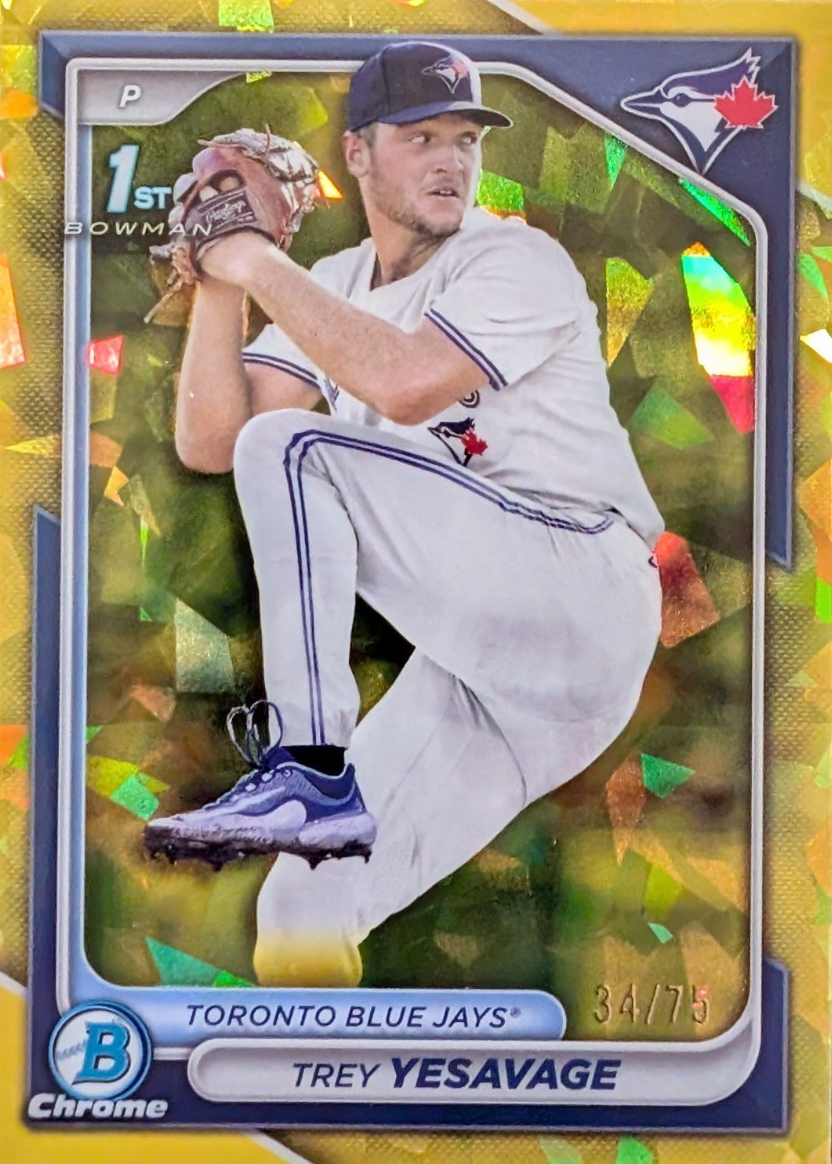 Trey Yesavage 2024 Bowman Draft Sapphire Edition #BDC-92 Chrome ...