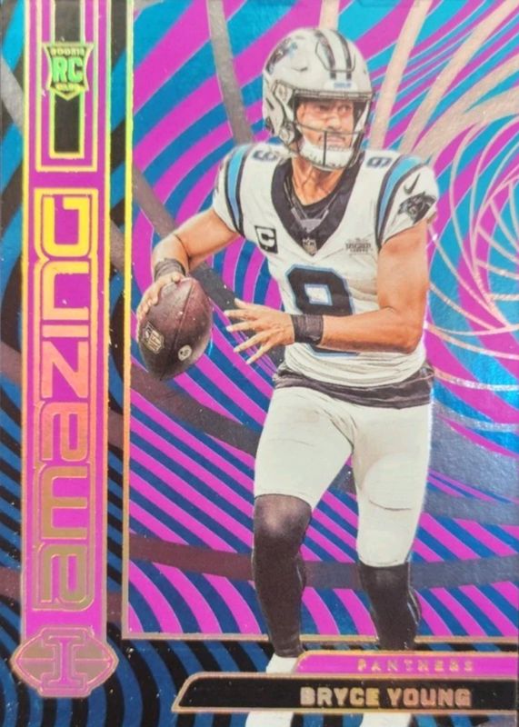 Bryce Young 2023 Illusions #18 Amazing - Purple /1 Rookie RAW