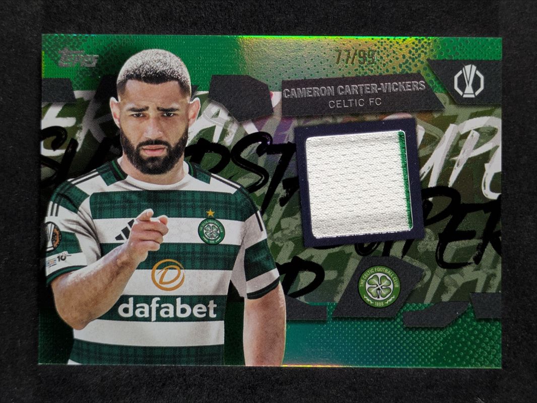 2025 Topps UEFA Club Competitions #TSR-CCV Topps Superstar Relics - Green Foil /99