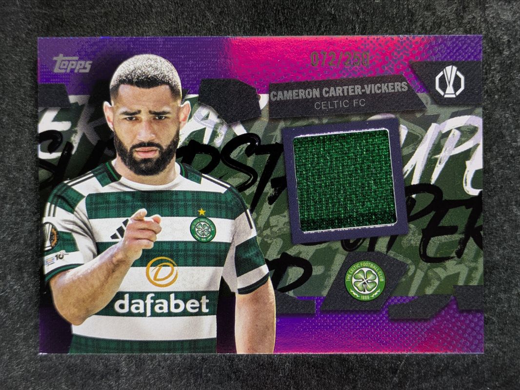 2025 Topps UEFA Club Competitions #TSR-CCV Topps Superstar Relics - Purple Foil /250